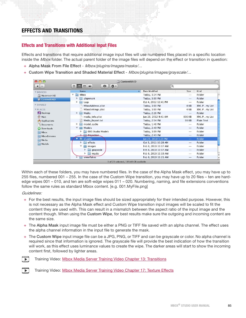 Effects and transitions | PRG Mbox Studio Manual 3.9 User Manual | Page 93 / 158