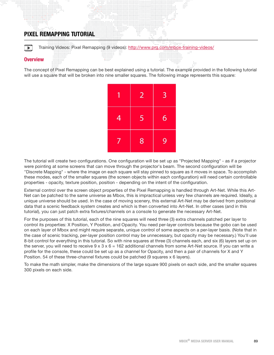 Pixel remapping tutorial, Overview | PRG Mbox Studio Manual 3.9 User Manual | Page 97 / 158