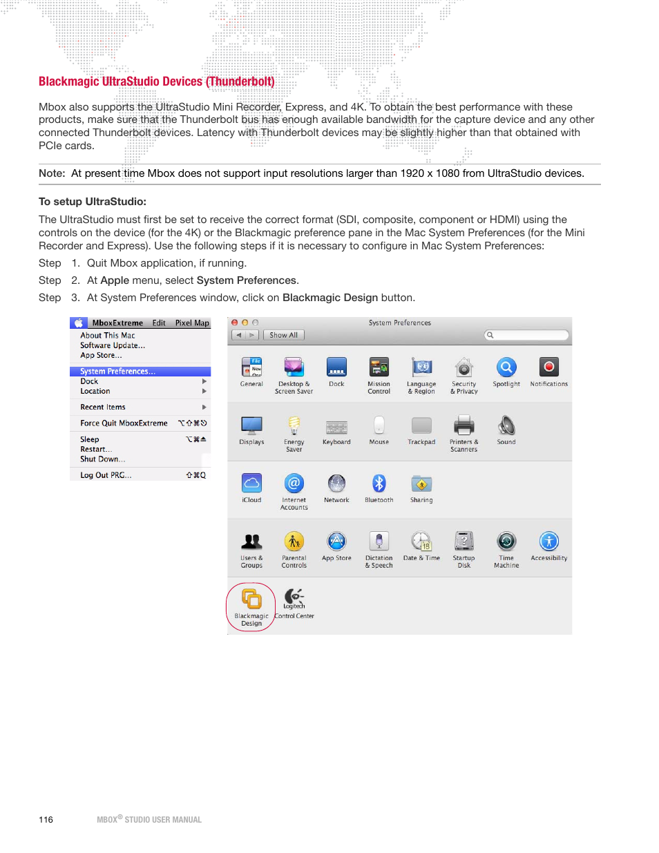 Blackmagic ultrastudio devices (thunderbolt) | PRG Mbox Studio Manual 3.8 User Manual | Page 124 / 194