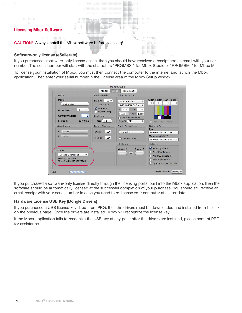 Licensing mbox software | PRG Mbox Studio Manual 3.8 User Manual | Page 22 / 194