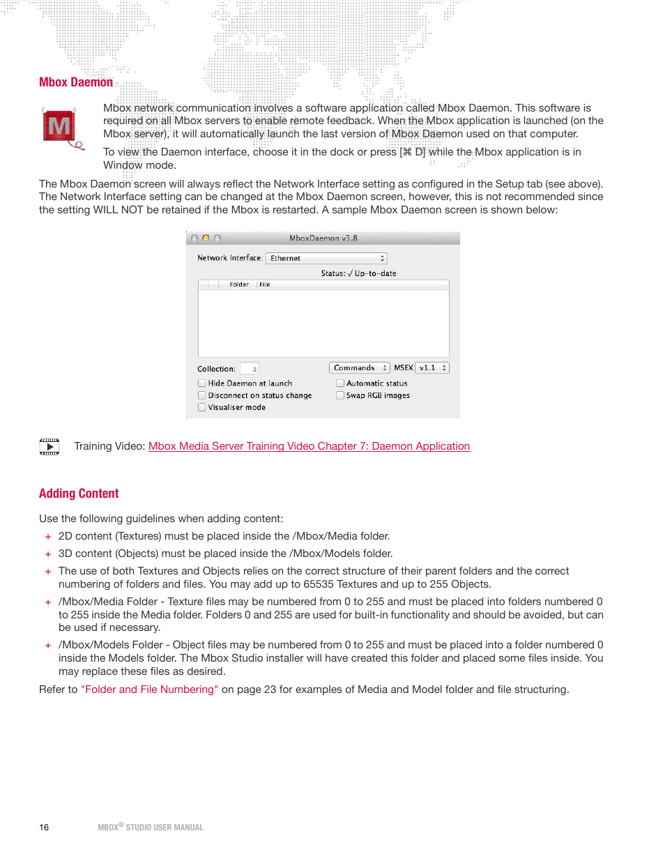 Mbox daemon, Adding content, Mbox daemon adding content | PRG Mbox Studio Manual 3.8 User Manual | Page 24 / 194