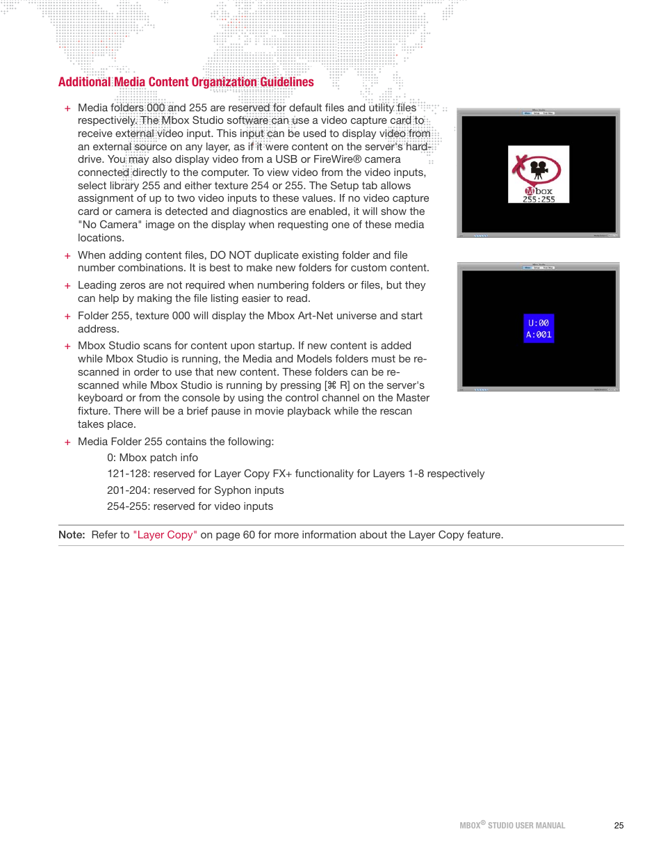 Additional media content organization guidelines | PRG Mbox Studio Manual 3.8 User Manual | Page 33 / 194