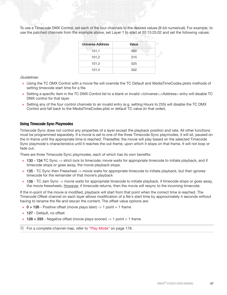 Using timecode sync playmodes | PRG Mbox Studio Manual 3.8 User Manual | Page 75 / 194