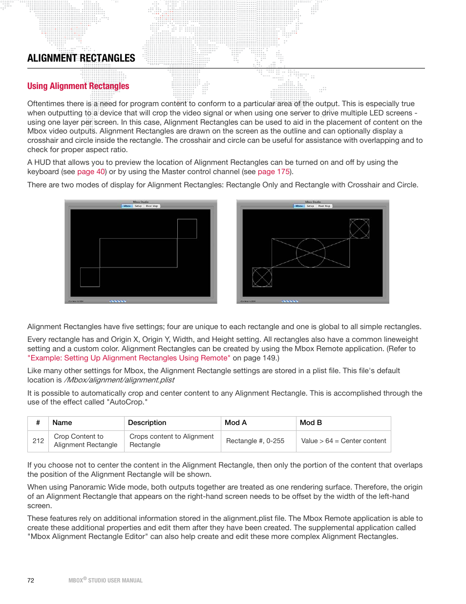 Alignment rectangles, Using alignment rectangles | PRG Mbox Studio Manual 3.8 User Manual | Page 80 / 194