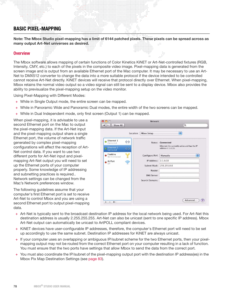 Basic pixel-mapping, Overview | PRG Mbox Studio Manual 3.8 User Manual | Page 86 / 194