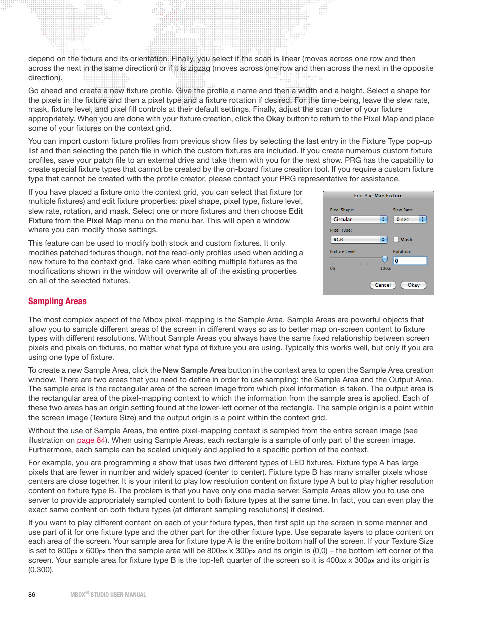 Sampling areas | PRG Mbox Studio Manual 3.8 User Manual | Page 94 / 194