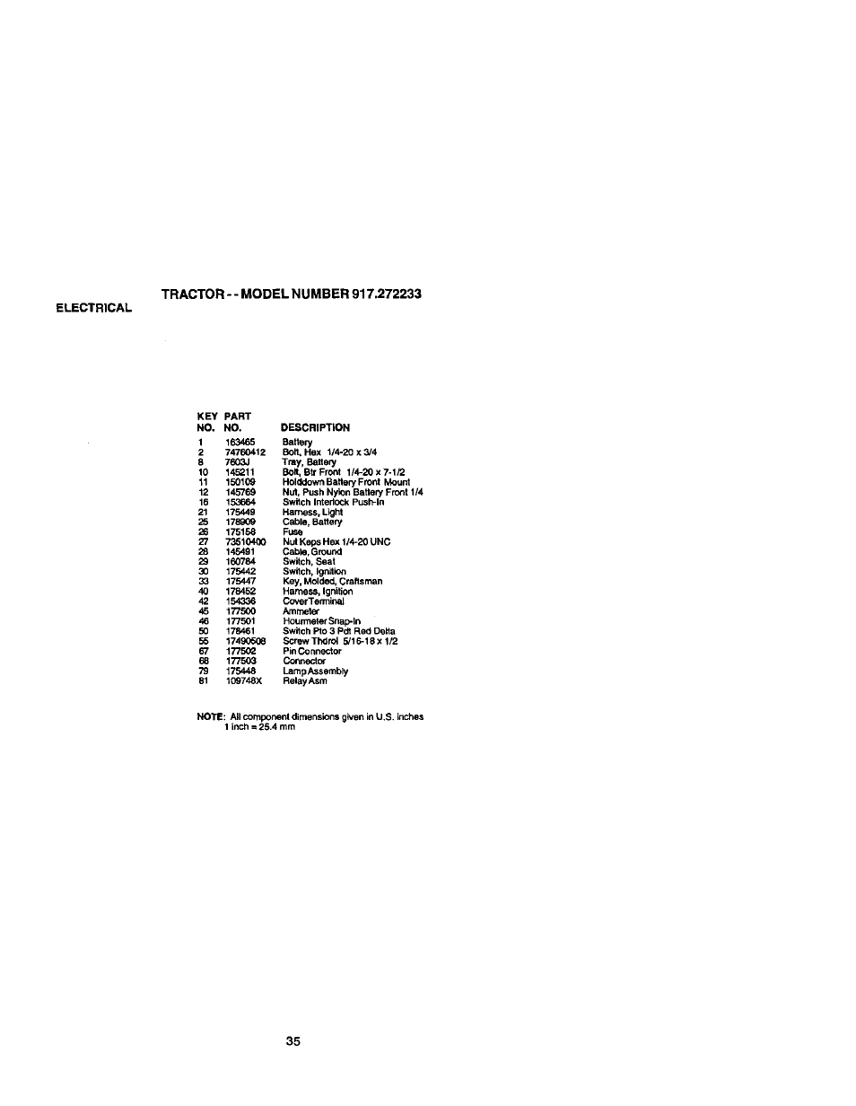 Electrical | Craftsman 917.272233 User Manual | Page 35 / 60