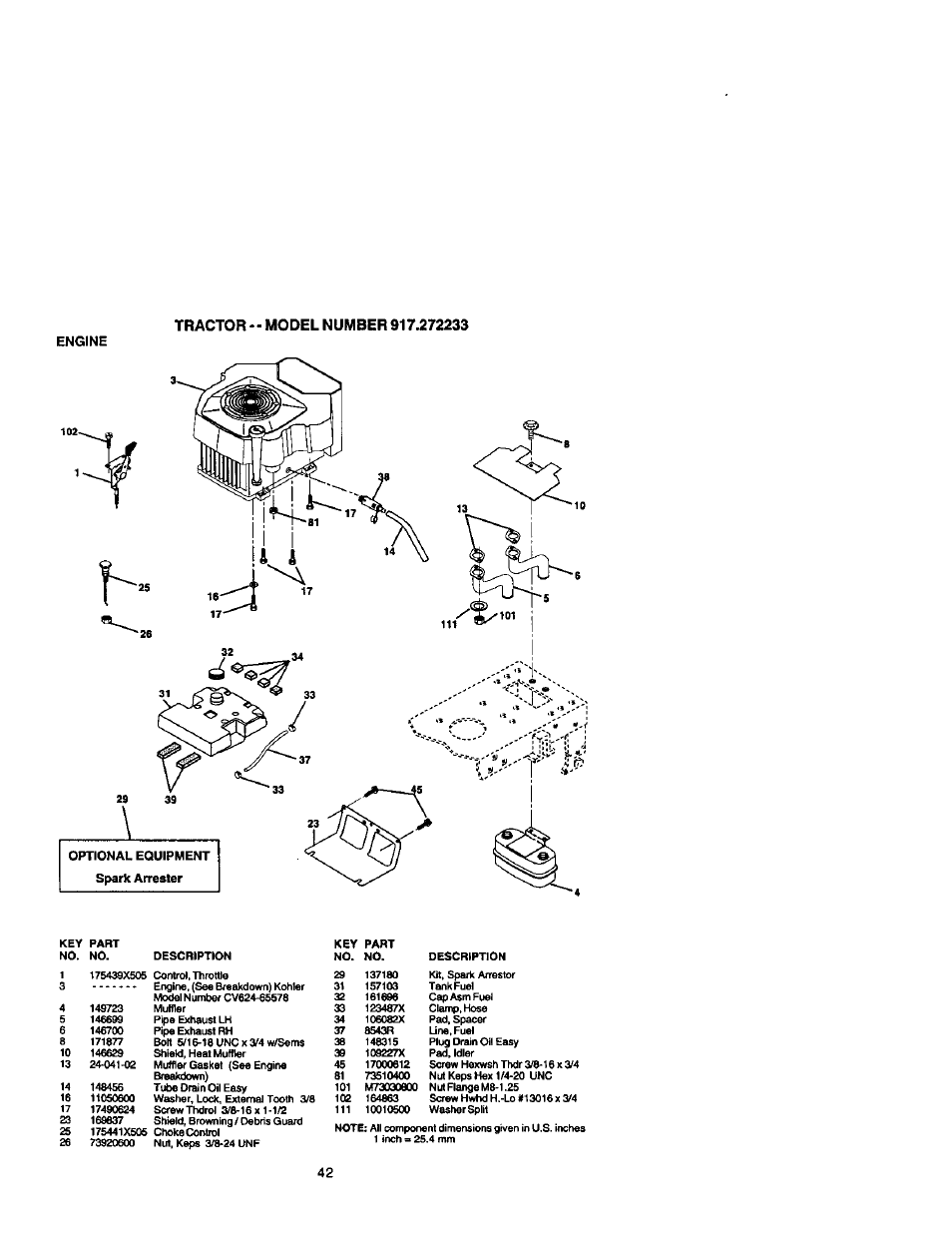 Engine | Craftsman 917.272233 User Manual | Page 42 / 60