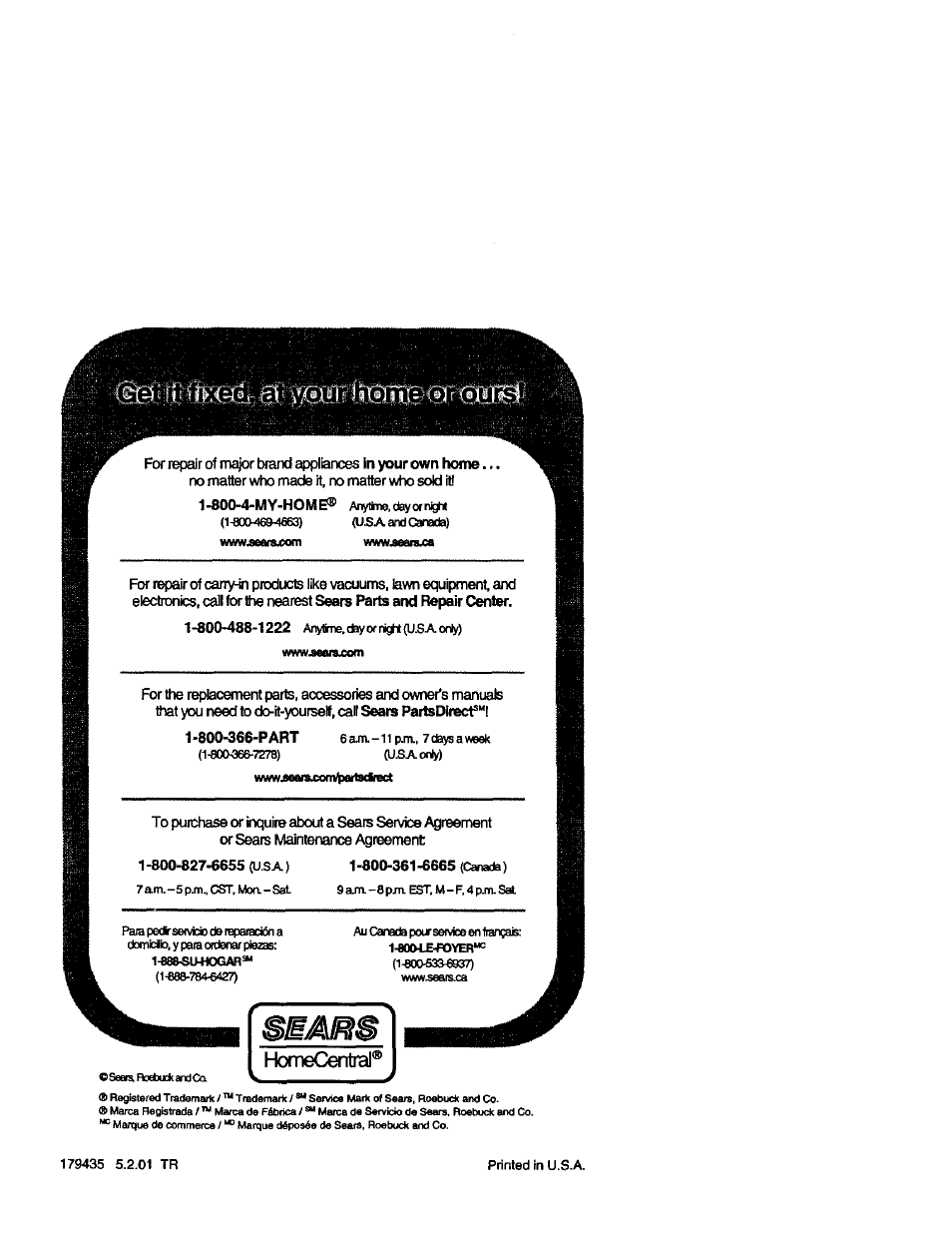 800-366-part, Homecentral | Craftsman 917.272233 User Manual | Page 60 / 60
