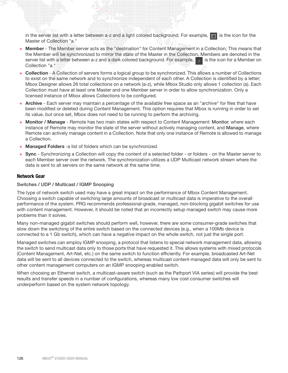 Network gear | PRG Mbox Studio Manual v3.7 User Manual | Page 134 / 172