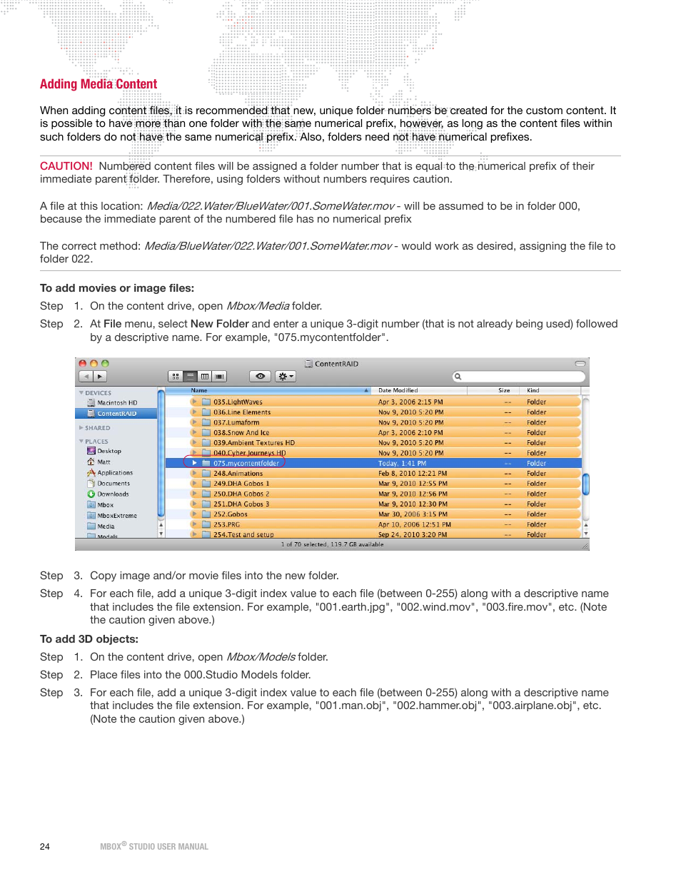 Adding media content | PRG Mbox Studio Manual v3.7 User Manual | Page 32 / 172