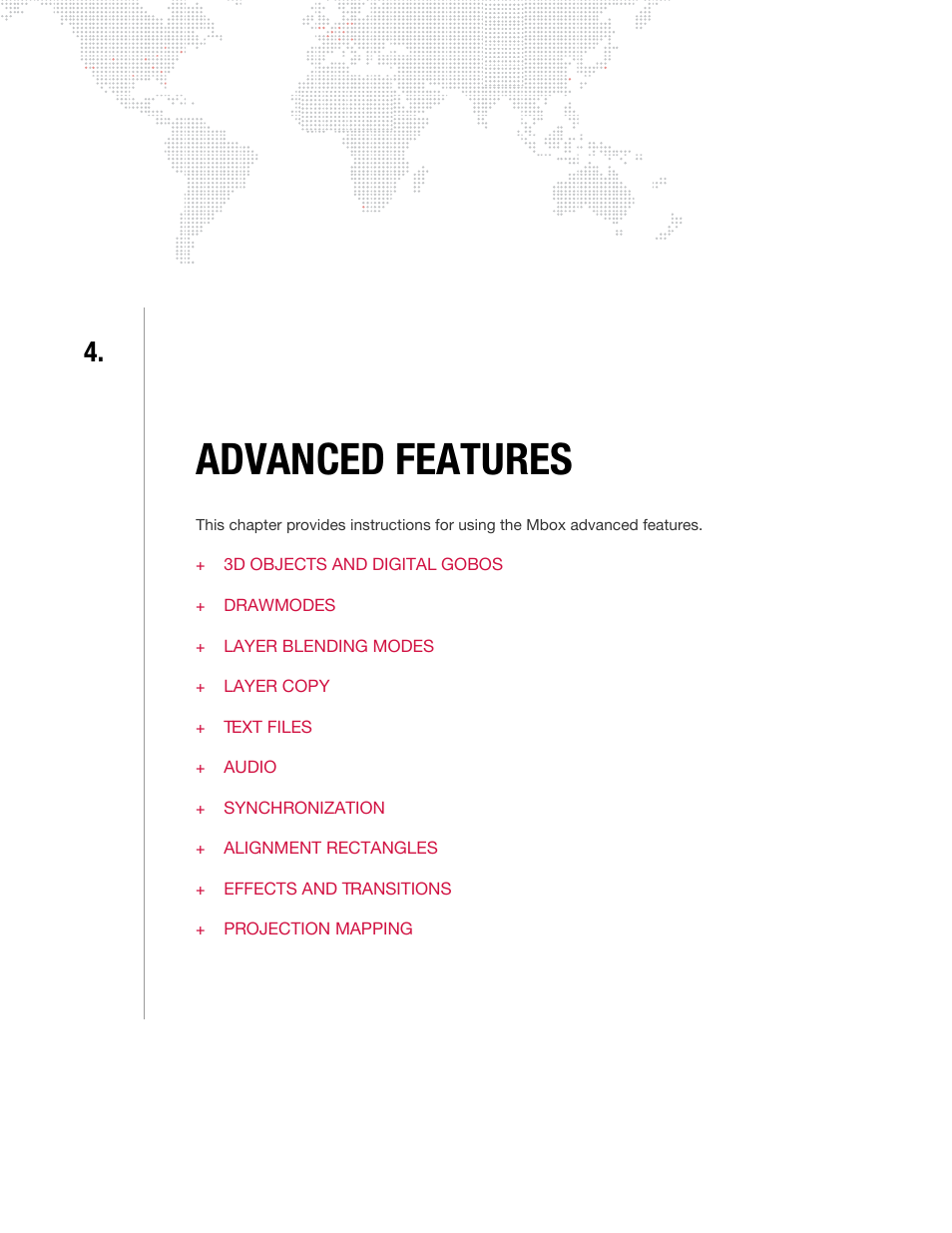 Advanced features, Chapter 4. advanced features | PRG Mbox Studio Manual v3.7 User Manual | Page 51 / 172