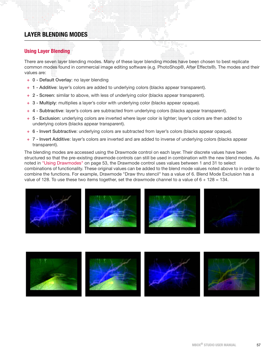 Layer blending modes, Using layer blending | PRG Mbox Studio Manual v3.7 User Manual | Page 65 / 172