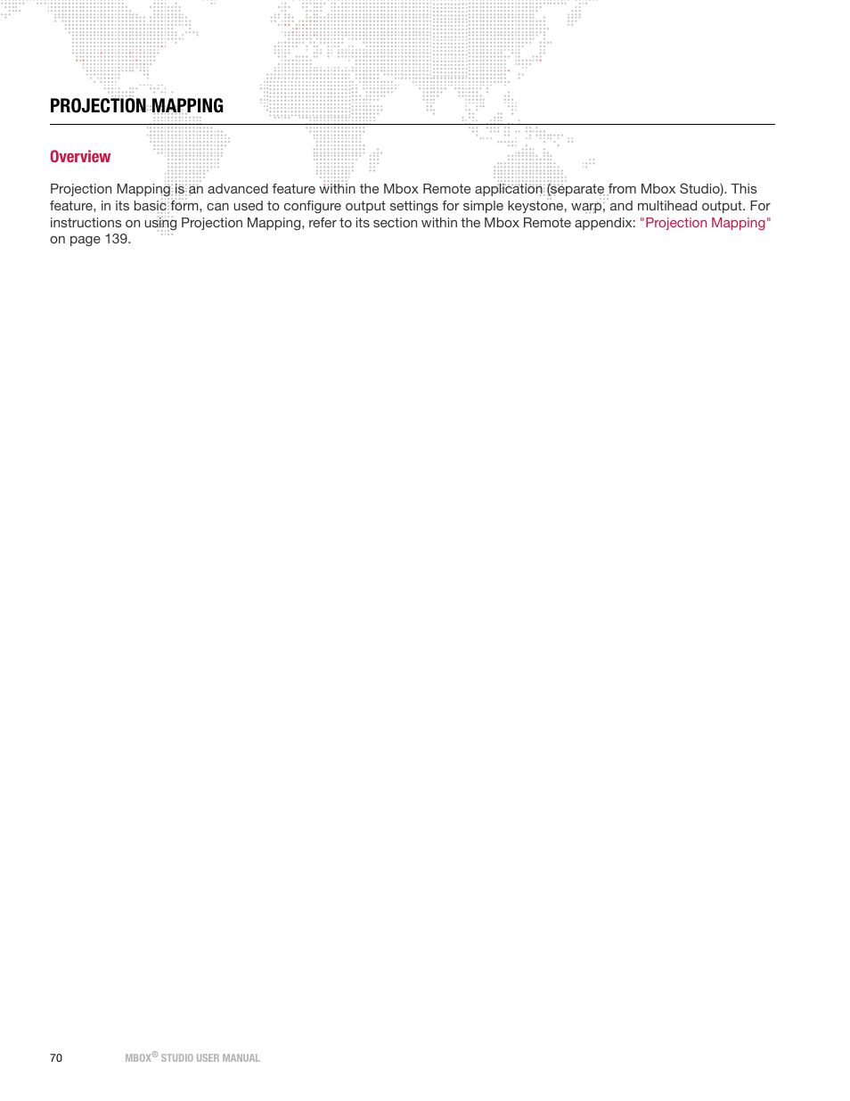 Projection mapping, Overview | PRG Mbox Studio Manual v3.7 User Manual | Page 78 / 172