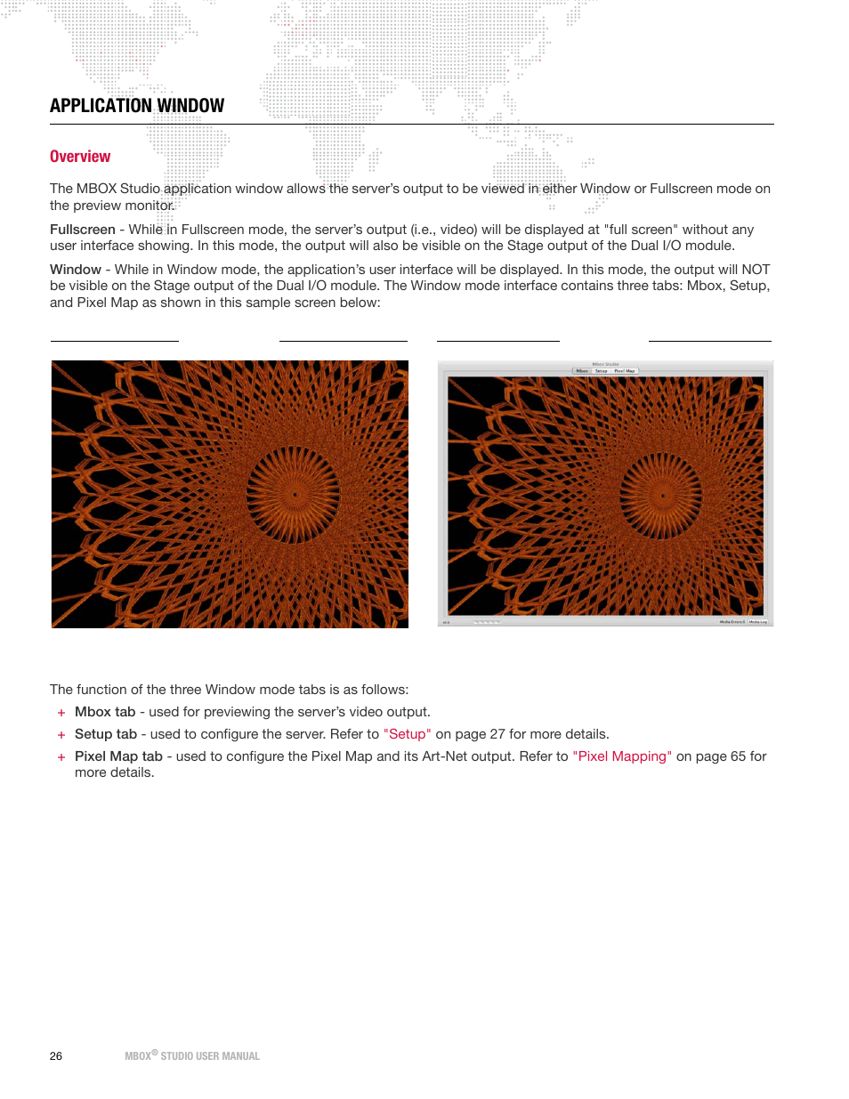 Application window, Overview | PRG Mbox Studio Manual v3.6.1 User Manual | Page 32 / 118