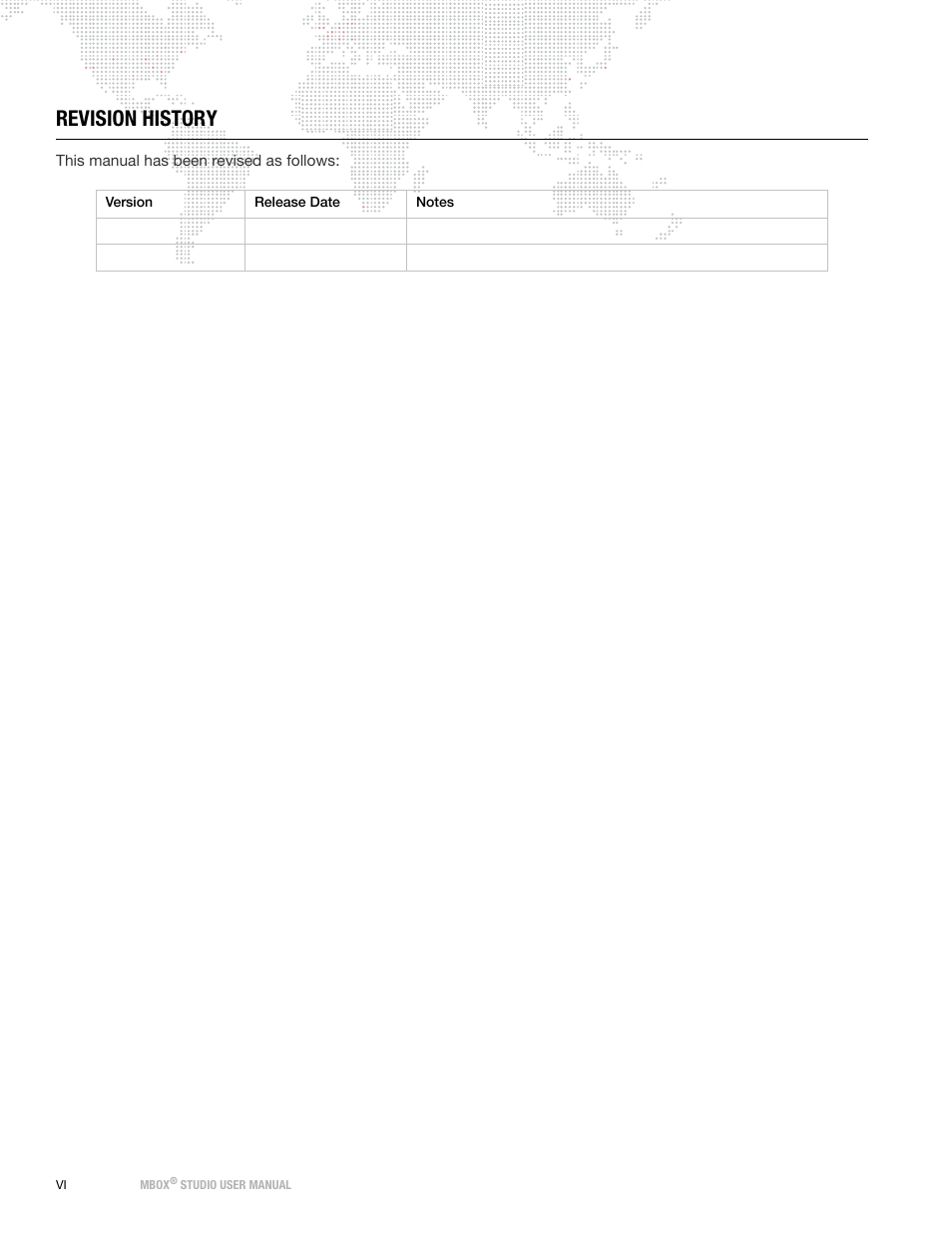 Revision history | PRG Mbox Studio Manual v3.6.1 User Manual | Page 6 / 118