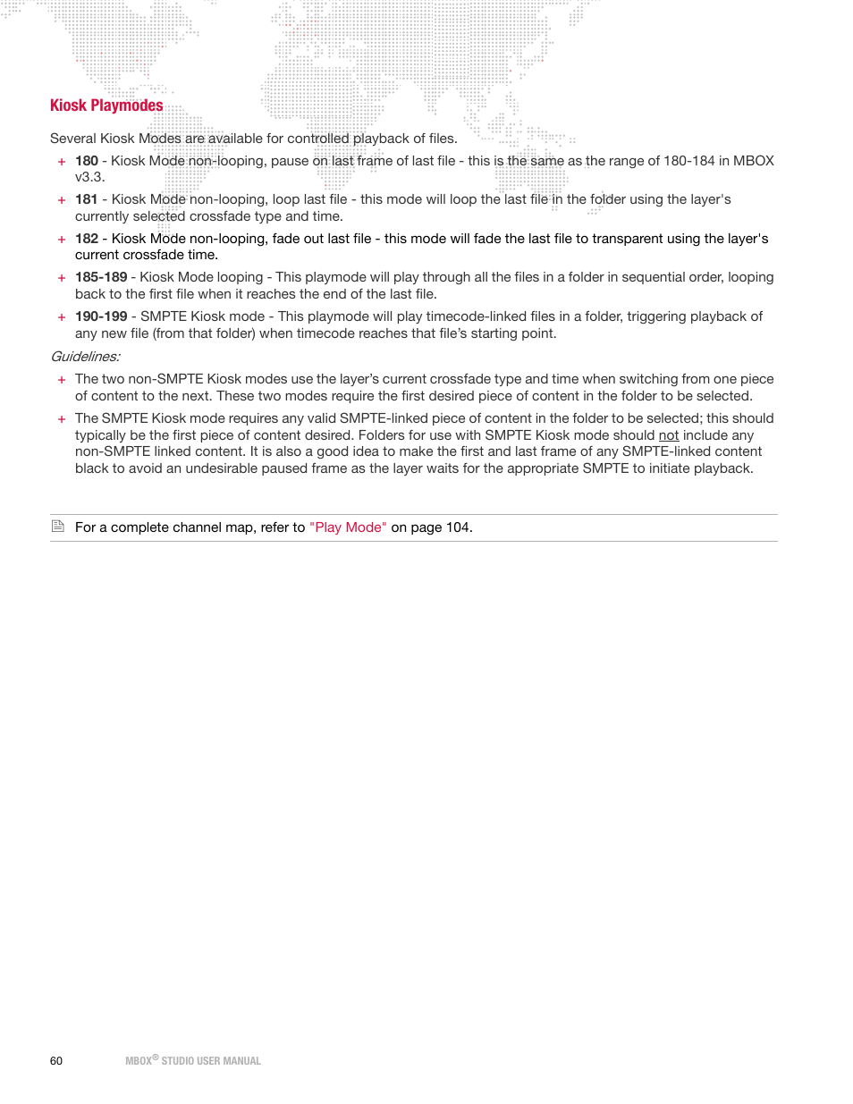 Kiosk playmodes | PRG Mbox Studio Manual v3.6.1 User Manual | Page 66 / 118