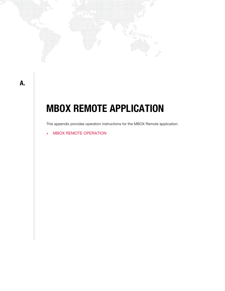 Mbox remote application, Appendix a. mbox remote application, Mbox | Remote application | PRG Mbox Studio Manual v3.6.1 User Manual | Page 93 / 118