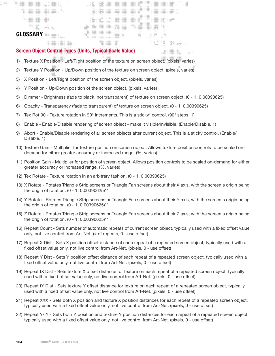 Glossary | PRG Mbox Mini Manual 3.9 User Manual | Page 112 / 154