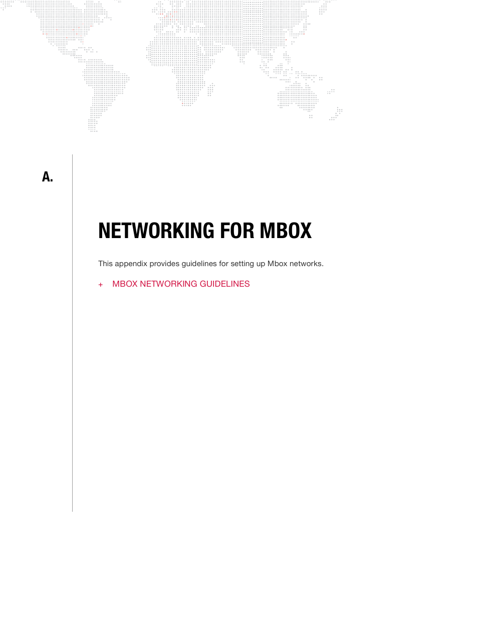 Networking for mbox, Appendix a. networking for mbox | PRG Mbox Mini Manual 3.9 User Manual | Page 133 / 154