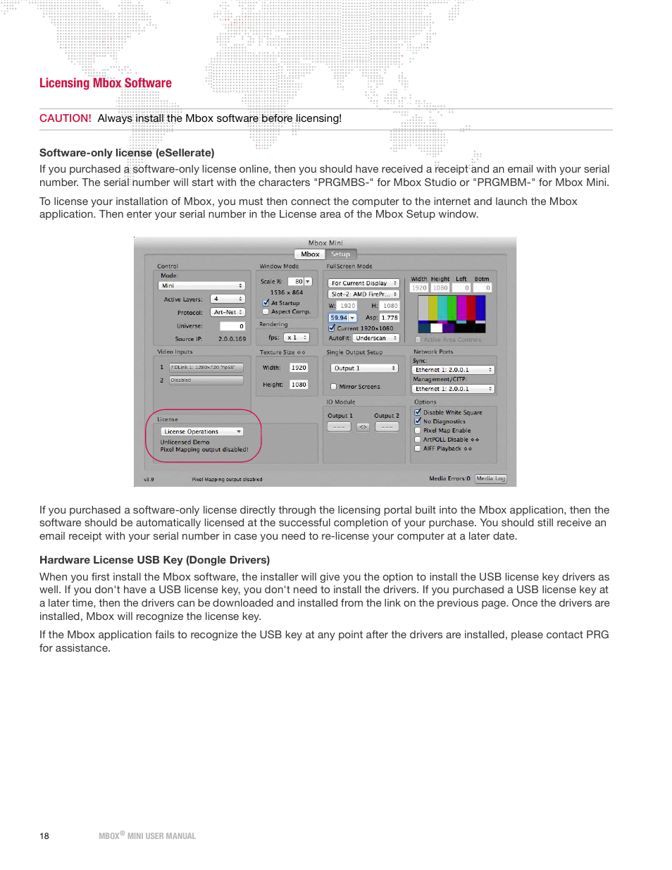 Licensing mbox software | PRG Mbox Mini Manual 3.9 User Manual | Page 26 / 154
