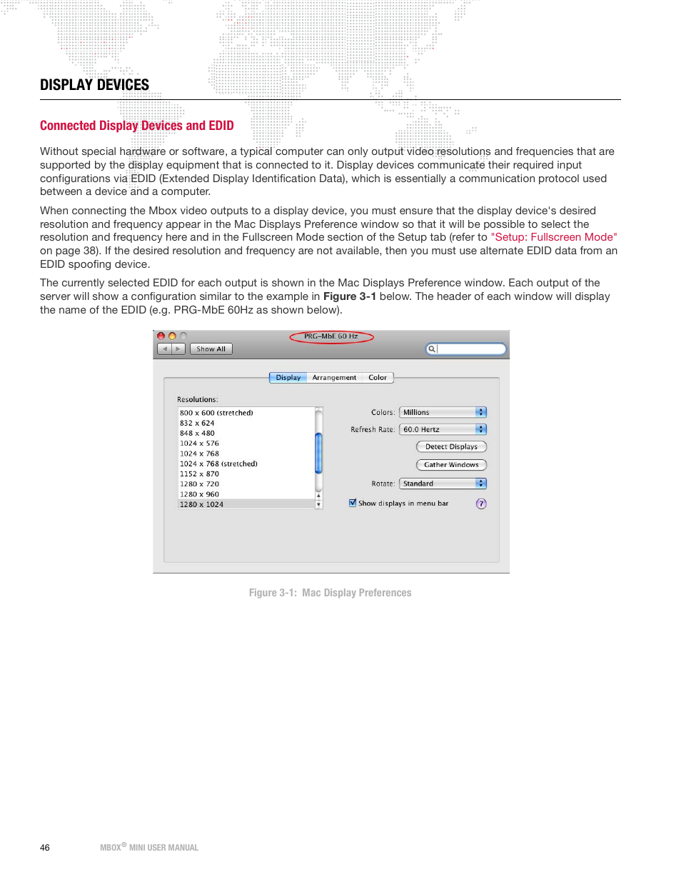 Display devices, Connected display devices and edid | PRG Mbox Mini Manual 3.9 User Manual | Page 54 / 154