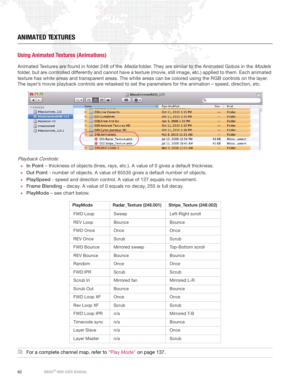 Animated textures, Using animated textures (animations) | PRG Mbox Mini Manual 3.9 User Manual | Page 70 / 154