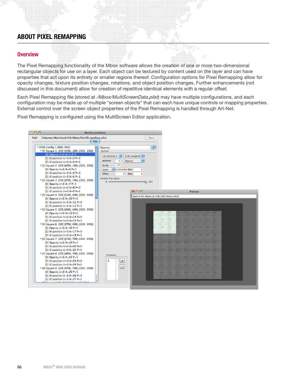 About pixel remapping, Overview | PRG Mbox Mini Manual 3.9 User Manual | Page 94 / 154