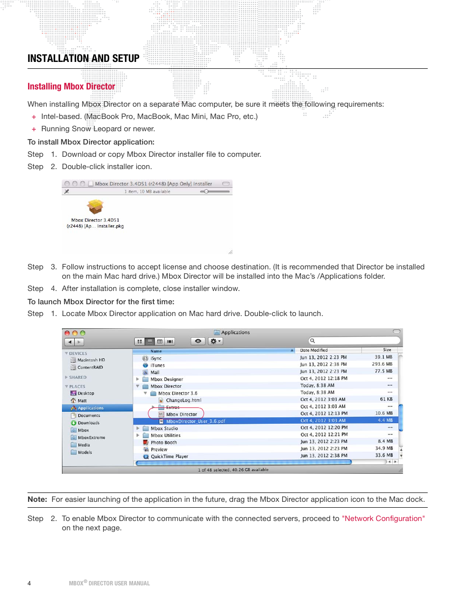 Installation and setup, Installing mbox director | PRG Mbox Director User Manual v3.9 User Manual | Page 10 / 112