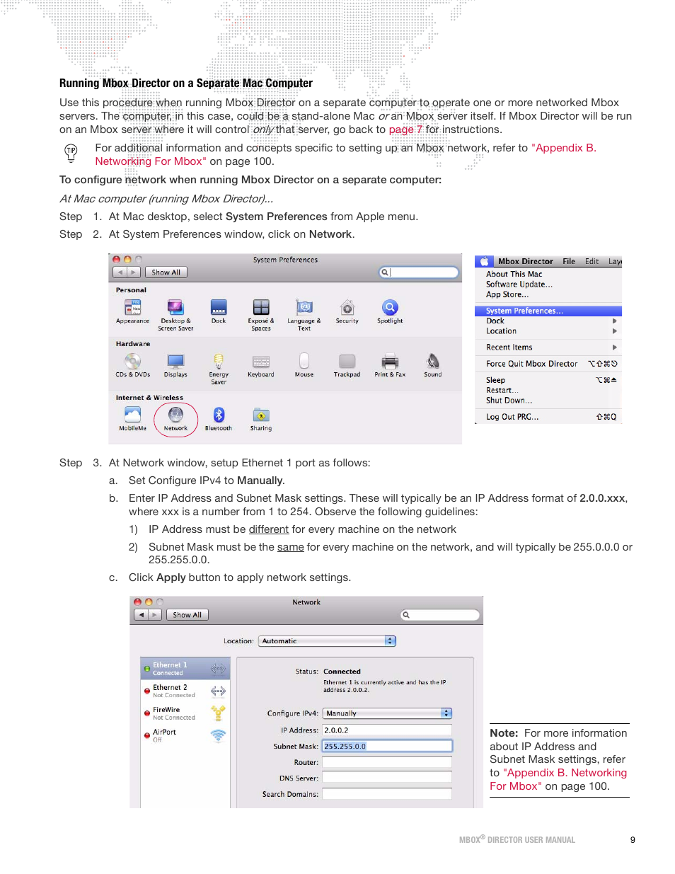Running mbox director on a separate mac computer | PRG Mbox Director User Manual v3.9 User Manual | Page 15 / 112