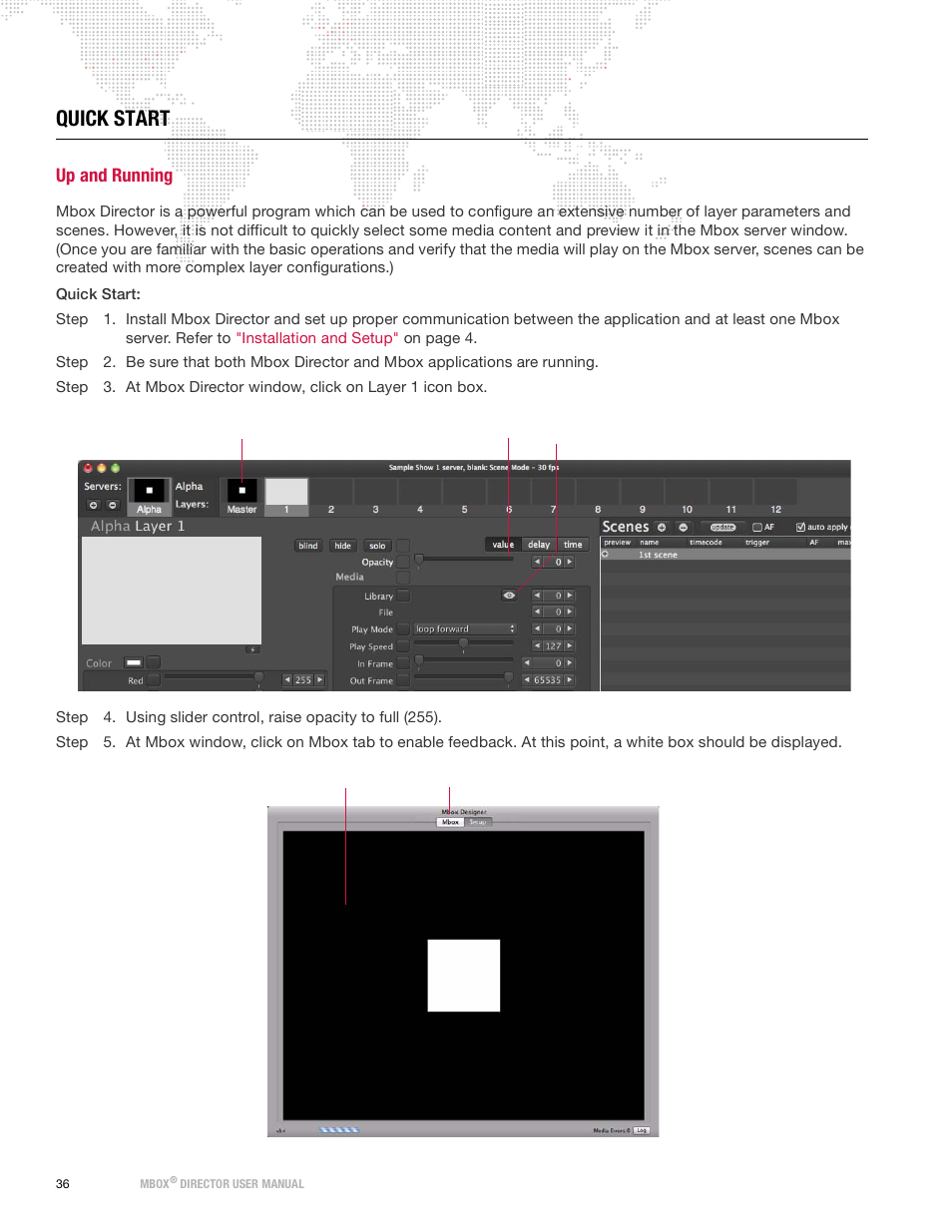 Quick start, Up and running | PRG Mbox Director User Manual v3.9 User Manual | Page 42 / 112