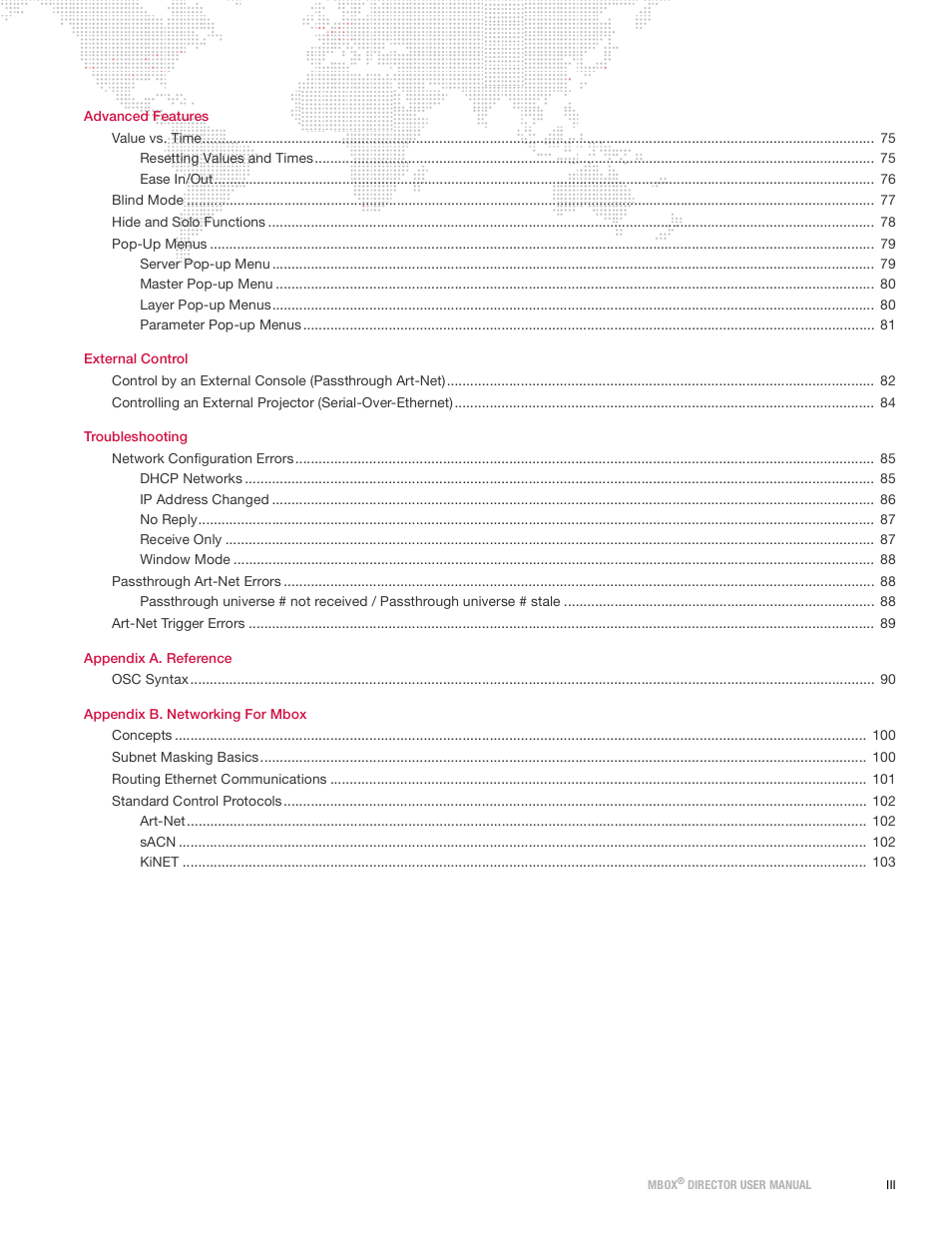 PRG Mbox Director User Manual v3.9 User Manual | Page 5 / 112