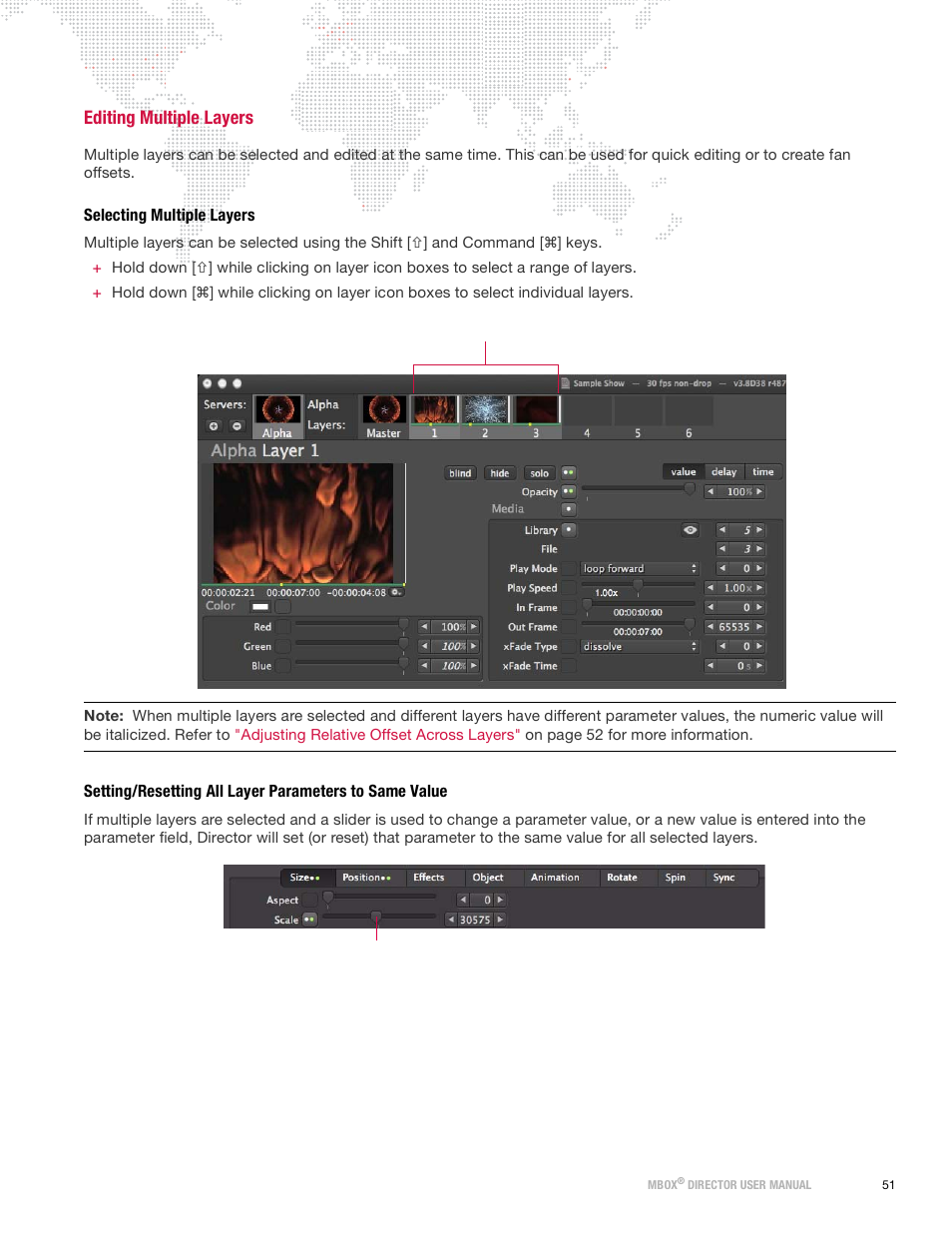 Editing multiple layers, Selecting multiple layers | PRG Mbox Director User Manual v3.9 User Manual | Page 57 / 112