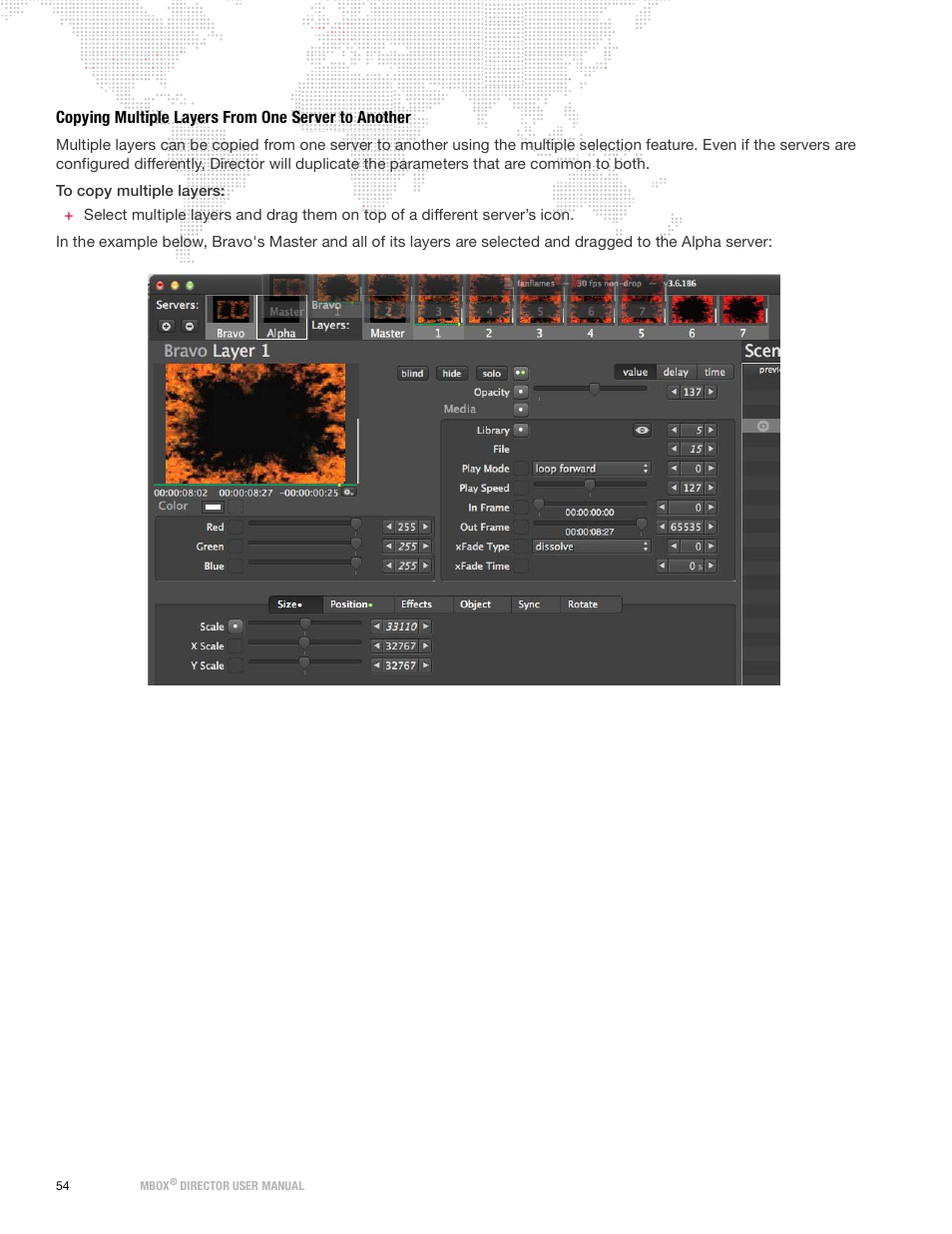 Copying multiple layers from one server to another | PRG Mbox Director User Manual v3.9 User Manual | Page 60 / 112