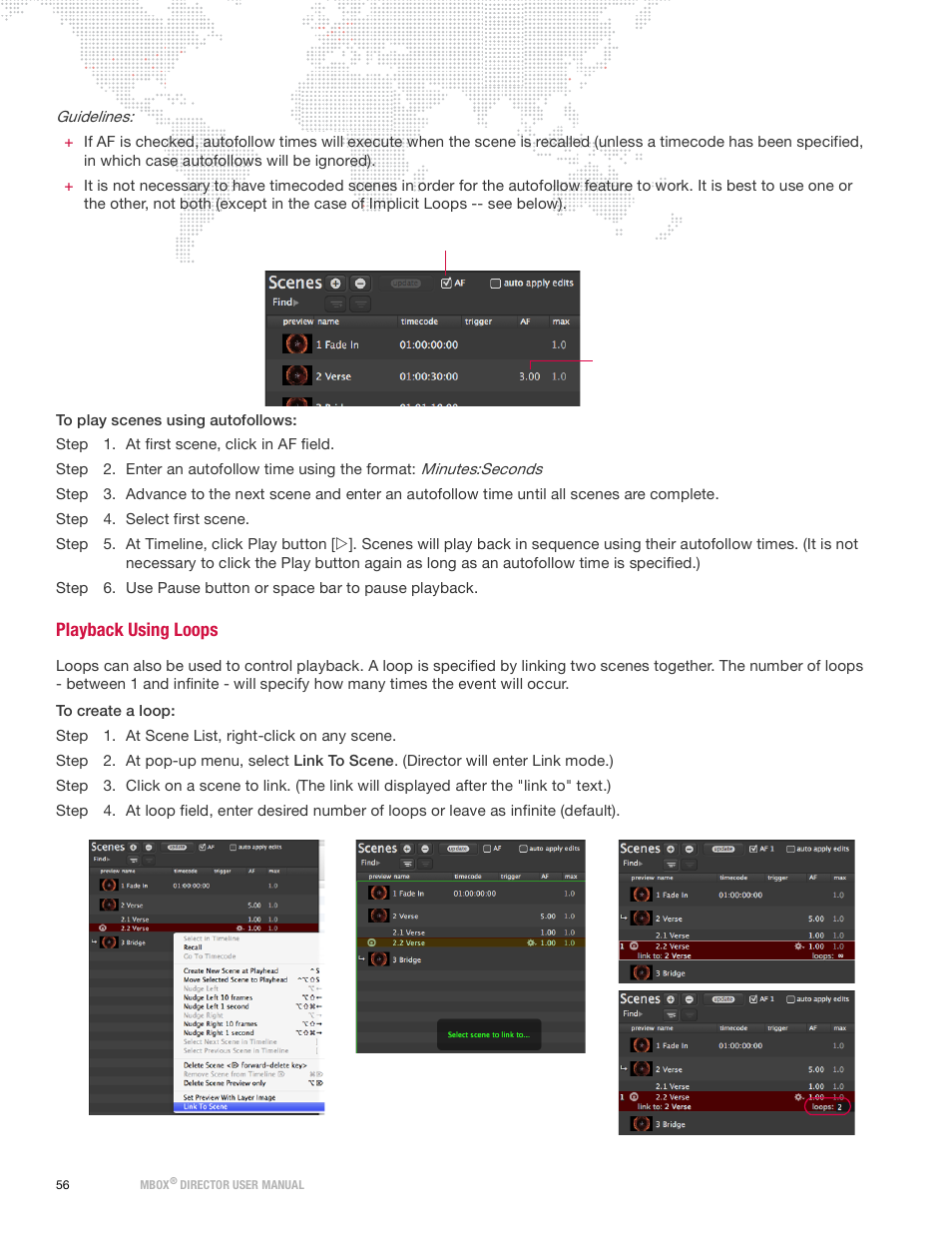 Playback using loops | PRG Mbox Director User Manual v3.9 User Manual | Page 62 / 112