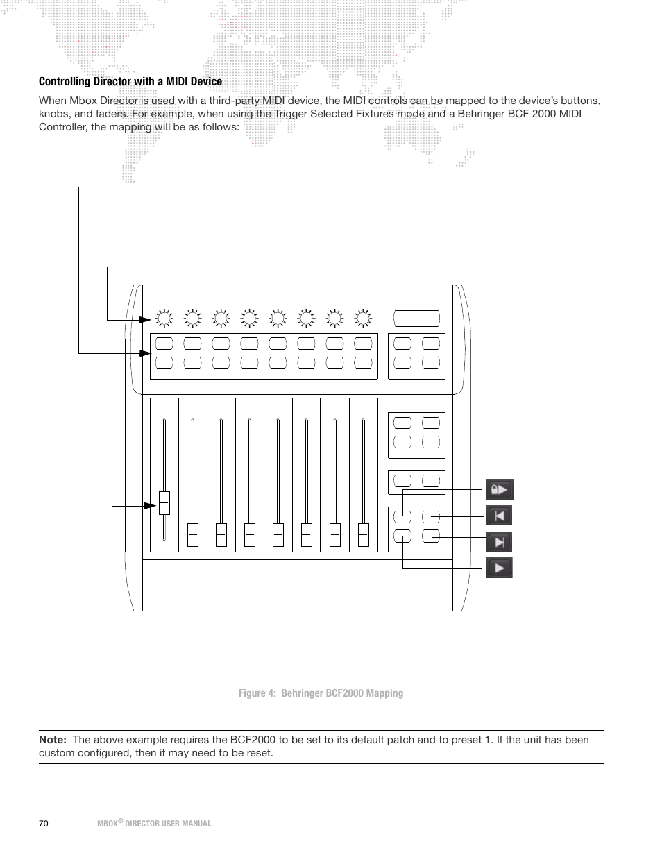 Controlling director with a midi device | PRG Mbox Director User Manual v3.9 User Manual | Page 76 / 112