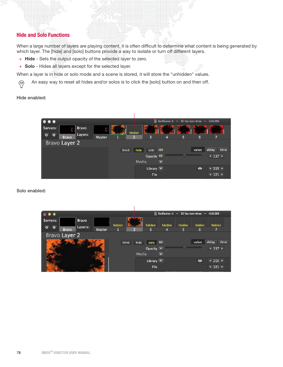 Hide and solo functions | PRG Mbox Director User Manual v3.9 User Manual | Page 84 / 112