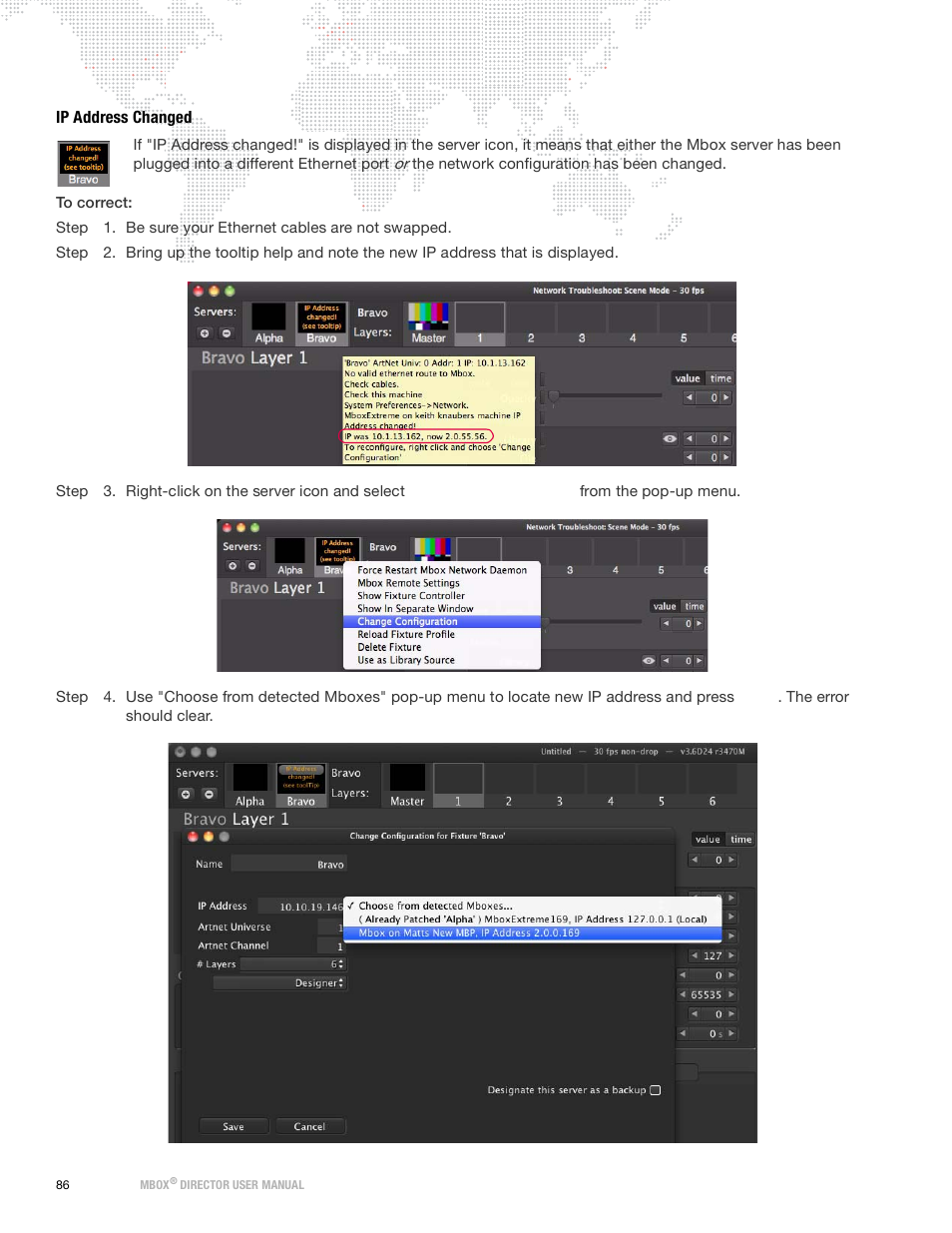 Ip address changed | PRG Mbox Director User Manual v3.9 User Manual | Page 92 / 112