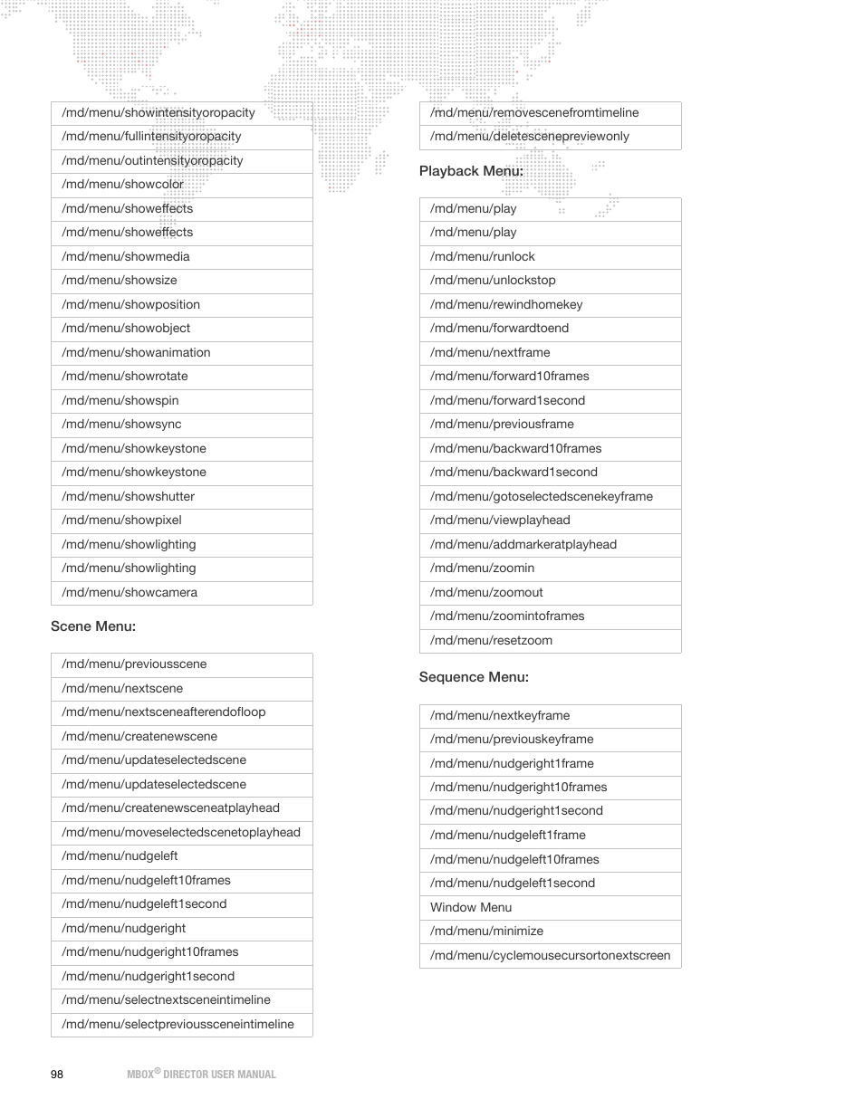 PRG Mbox Director User Manual v3.8a User Manual | Page 104 / 108