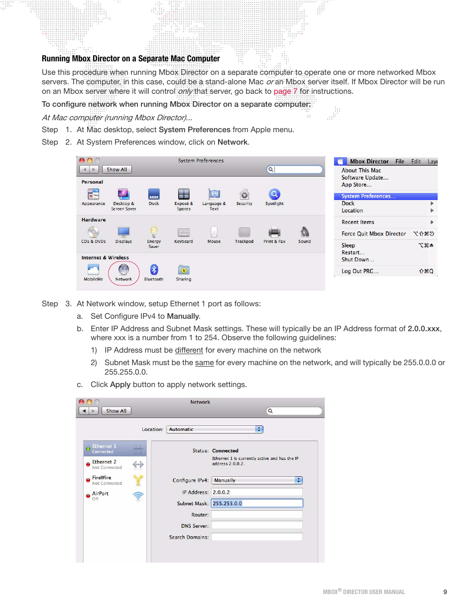 Running mbox director on a separate mac computer | PRG Mbox Director User Manual v3.8a User Manual | Page 15 / 108