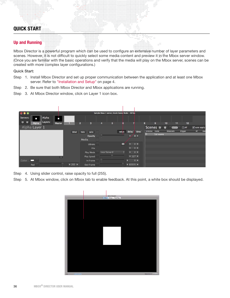 Quick start, Up and running | PRG Mbox Director User Manual v3.8a User Manual | Page 42 / 108