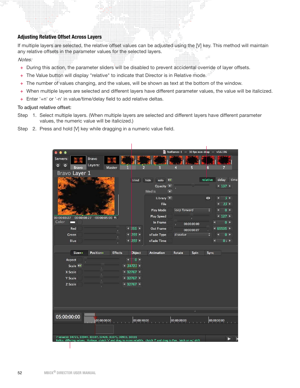 Adjusting relative offset across layers | PRG Mbox Director User Manual v3.8a User Manual | Page 58 / 108