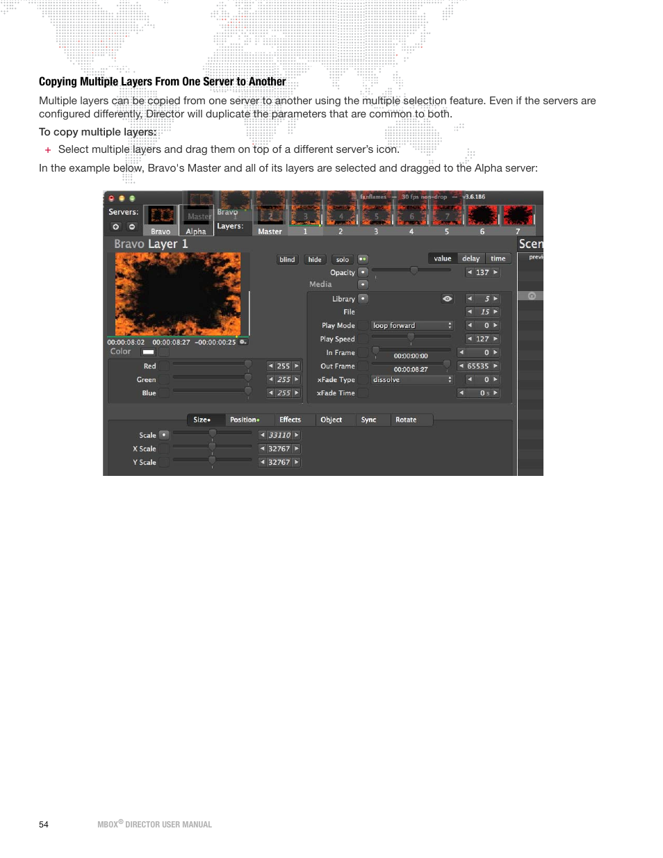 Copying multiple layers from one server to another | PRG Mbox Director User Manual v3.8a User Manual | Page 60 / 108