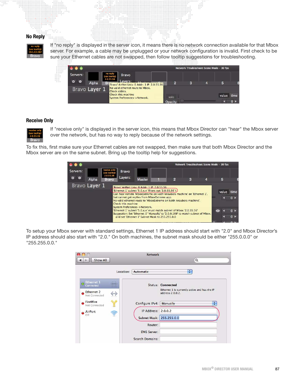 No reply, Receive only | PRG Mbox Director User Manual v3.8a User Manual | Page 93 / 108