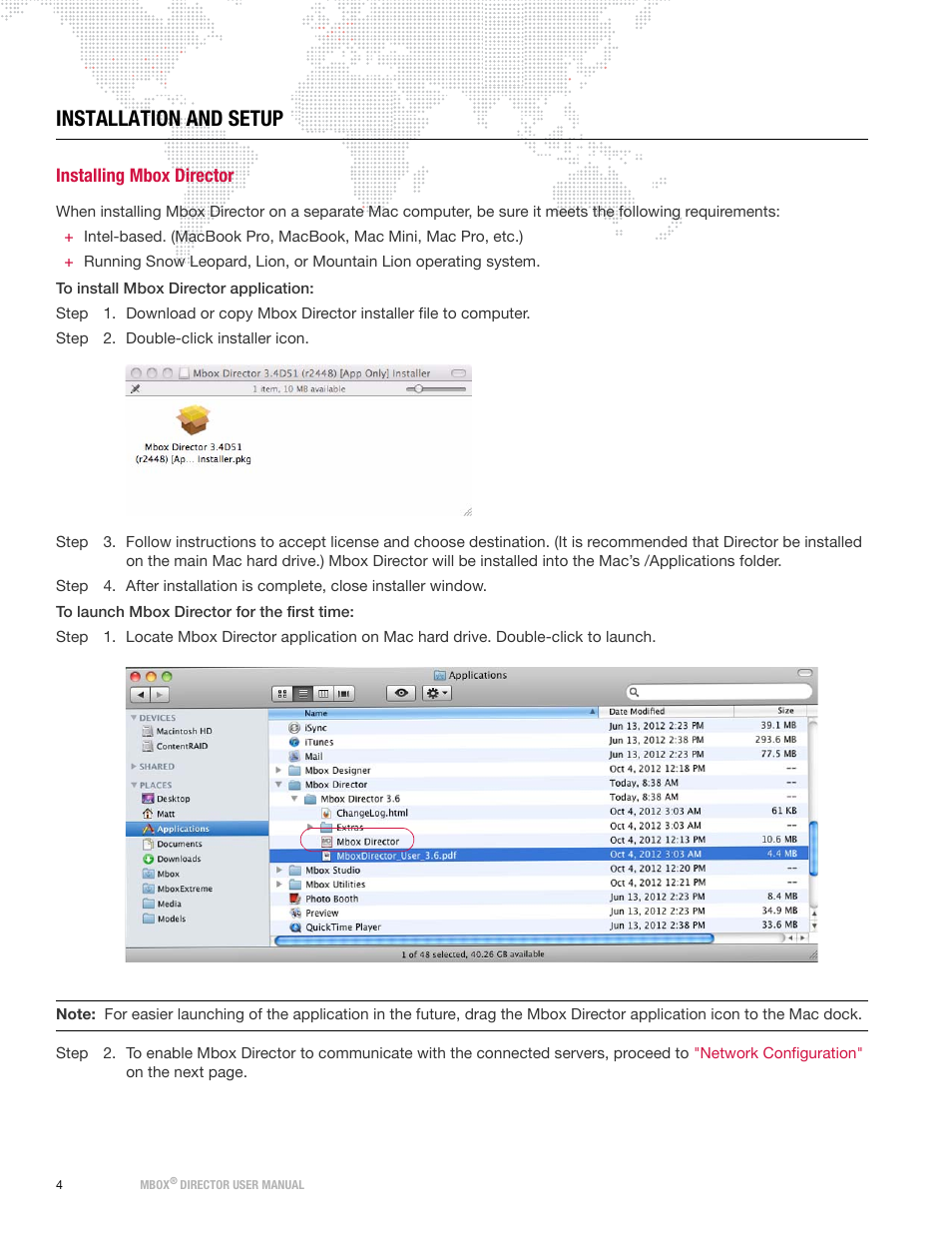 Installation and setup, Installing mbox director | PRG Mbox Director User Manual v3.7 User Manual | Page 10 / 80