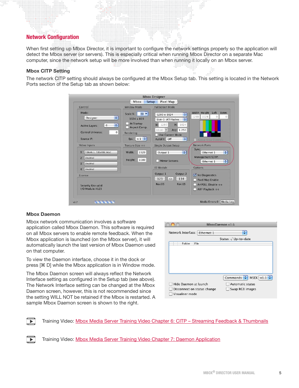 Network configuration | PRG Mbox Director User Manual v3.7 User Manual | Page 11 / 80