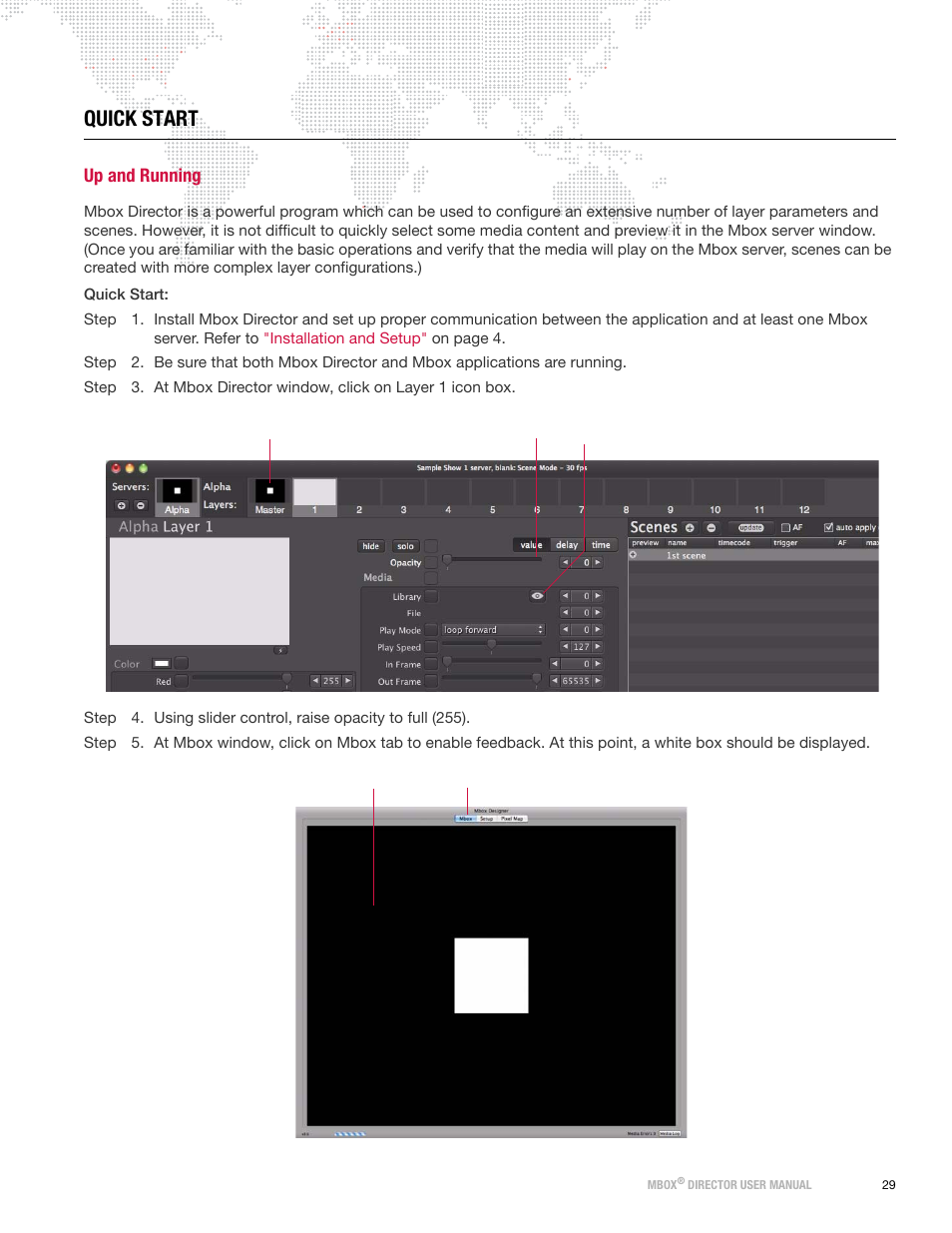 Quick start, Up and running | PRG Mbox Director User Manual v3.7 User Manual | Page 35 / 80