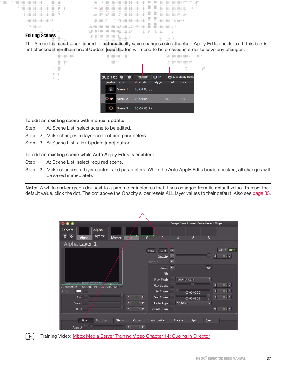Editing scenes | PRG Mbox Director User Manual v3.7 User Manual | Page 43 / 80