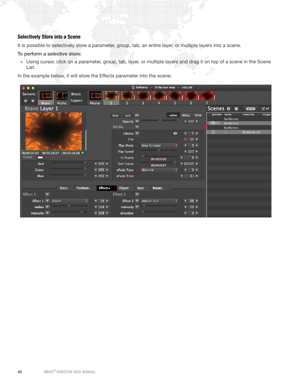 Selectively store into a scene | PRG Mbox Director User Manual v3.7 User Manual | Page 46 / 80