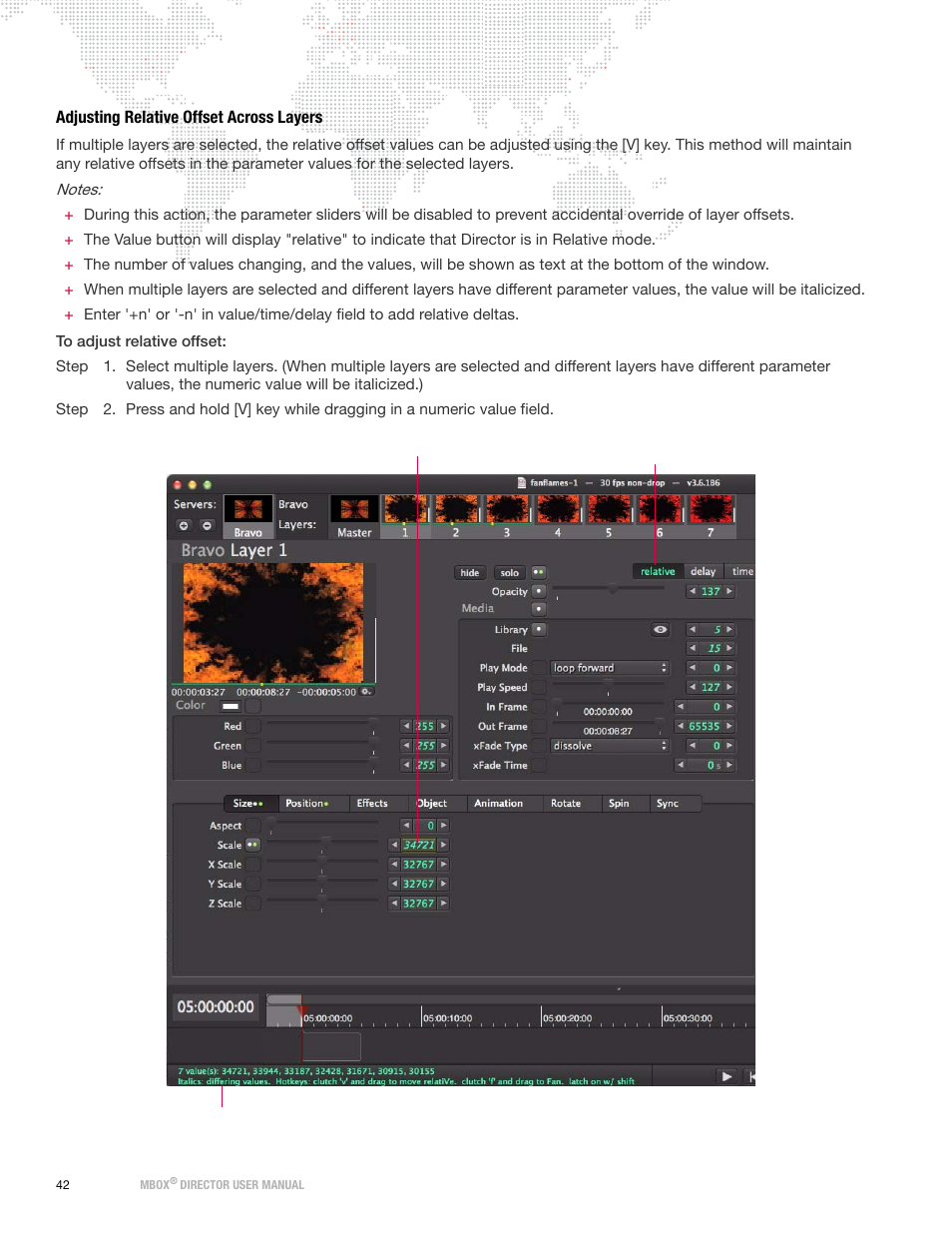 Adjusting relative offset across layers | PRG Mbox Director User Manual v3.7 User Manual | Page 48 / 80